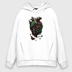Толстовка оверсайз мужская Forest Heart, цвет: белый