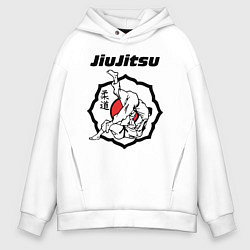 Мужское худи оверсайз Jiujitsu throw logo