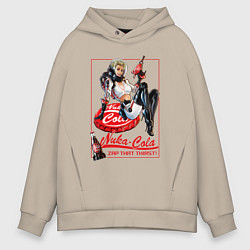 Толстовка оверсайз мужская Nuka - cola girl, цвет: миндальный
