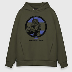 Мужское худи оверсайз Krav-maga tiger emblem