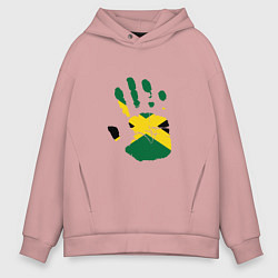 Толстовка оверсайз мужская Hand Jamaica, цвет: пыльно-розовый