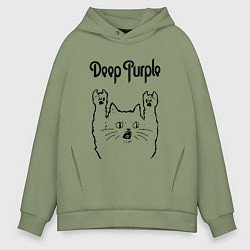 Мужское худи оверсайз Deep Purple - rock cat