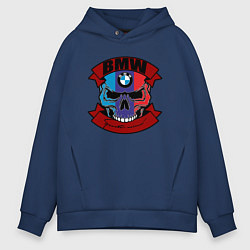 Толстовка оверсайз мужская BMW sport mind, цвет: тёмно-синий