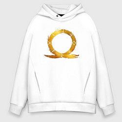 Мужское худи оверсайз Golden logo GoW Ragnarok