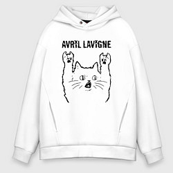 Мужское худи оверсайз Avril Lavigne - rock cat