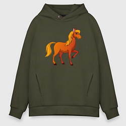Толстовка оверсайз мужская Добрый конь, цвет: хаки