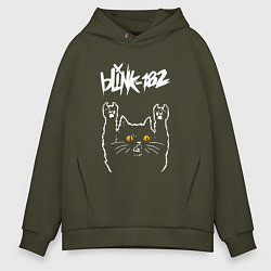 Мужское худи оверсайз Blink 182 rock cat