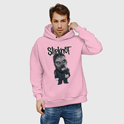 Толстовка оверсайз мужская Седьмой Slipknot, цвет: светло-розовый — фото 2