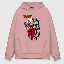 Толстовка оверсайз мужская Slipknot fan, цвет: пыльно-розовый