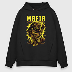 Мужское худи оверсайз Мафия обезьяна с сигарой