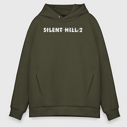 Толстовка оверсайз мужская Silent hill 2 remake logo, цвет: хаки
