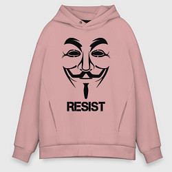 Мужское худи оверсайз Guy Fawkes - resist