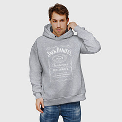 Толстовка оверсайз мужская Jack Daniels, цвет: меланж — фото 2