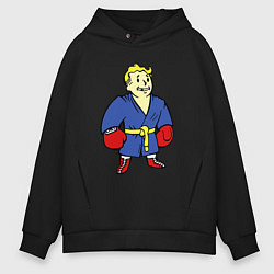 Толстовка оверсайз мужская Vault boy - boxer, цвет: черный