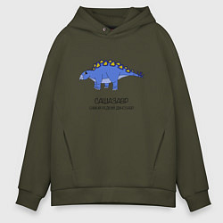 Мужское худи оверсайз Динозавр стегозавр Сашазавр