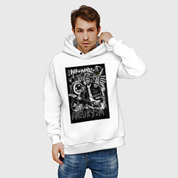 Толстовка оверсайз мужская Kurt nirvana, цвет: белый — фото 2