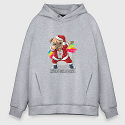 Мужское худи оверсайз Dog christmas