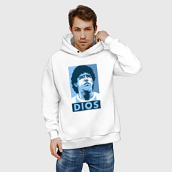 Толстовка оверсайз мужская Dios Maradona, цвет: белый — фото 2