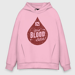 Толстовка оверсайз мужская Dota blood, цвет: светло-розовый