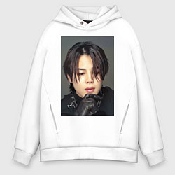 Толстовка оверсайз мужская Handsome Jimin, цвет: белый