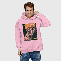 Толстовка оверсайз мужская Bleach Nobody, цвет: светло-розовый — фото 2