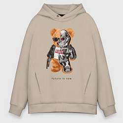 Толстовка оверсайз мужская Future is now, цвет: миндальный