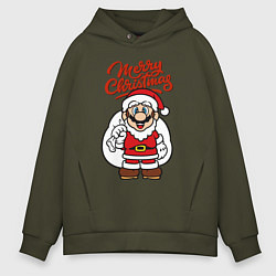 Мужское худи оверсайз Christmas Mario