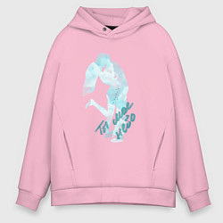 Толстовка оверсайз мужская Мое небо, цвет: светло-розовый
