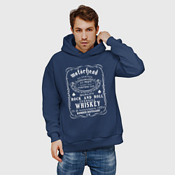 Толстовка оверсайз мужская Motorhead в стиле Jack Daniels, цвет: тёмно-синий — фото 2
