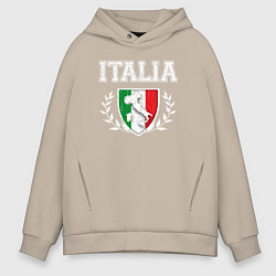 Толстовка оверсайз мужская Italy map, цвет: миндальный