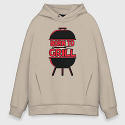 Мужское худи оверсайз Born to grill