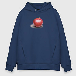 Толстовка оверсайз мужская Красное яблоко, цвет: тёмно-синий