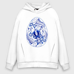 Мужское худи оверсайз Пасхальное яйцо гжель