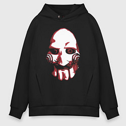 Толстовка оверсайз мужская Saw mask, цвет: черный