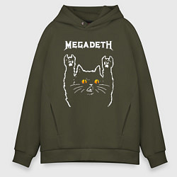 Мужское худи оверсайз Megadeth rock cat