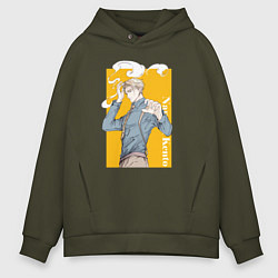 Толстовка оверсайз мужская Магическая битва Нанами Кенто, цвет: хаки