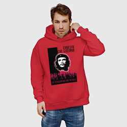 Толстовка оверсайз мужская Эрнесто Че Гевара и революция, цвет: красный — фото 2
