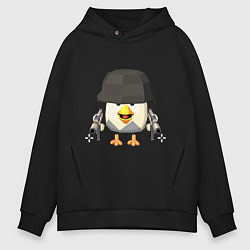 Мужское худи оверсайз Chicken Gun в каске