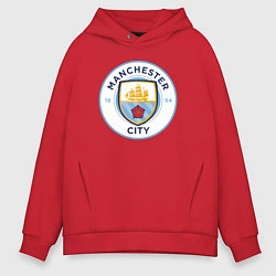 Толстовка оверсайз мужская Manchester City FC, цвет: красный