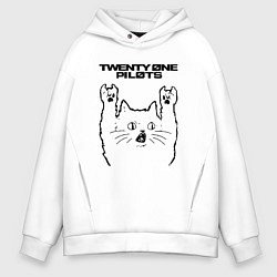 Мужское худи оверсайз Twenty One Pilots - rock cat