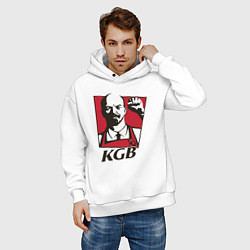 Толстовка оверсайз мужская KGB Lenin, цвет: белый — фото 2
