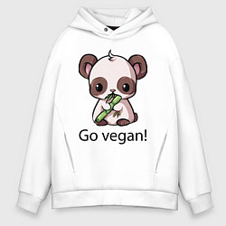 Мужское худи оверсайз Go vegan - motto