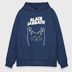 Мужское худи оверсайз Black Sabbath rock cat