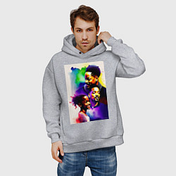 Толстовка оверсайз мужская Уилл Смит, цвет: меланж — фото 2