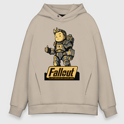 Мужское худи оверсайз Vault boy in armor