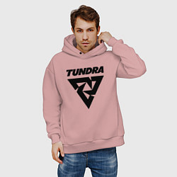 Толстовка оверсайз мужская Tundra esports logo, цвет: пыльно-розовый — фото 2