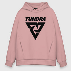 Толстовка оверсайз мужская Tundra esports logo, цвет: пыльно-розовый