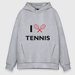 Мужское худи оверсайз I Love Tennis
