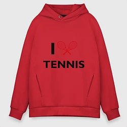 Мужское худи оверсайз I Love Tennis