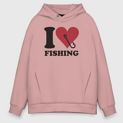 Мужское худи оверсайз I love fishing